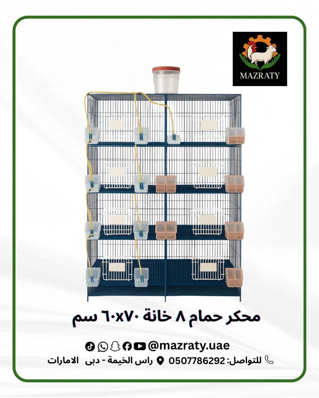 8-Cell Pigeon Cage 70x60
